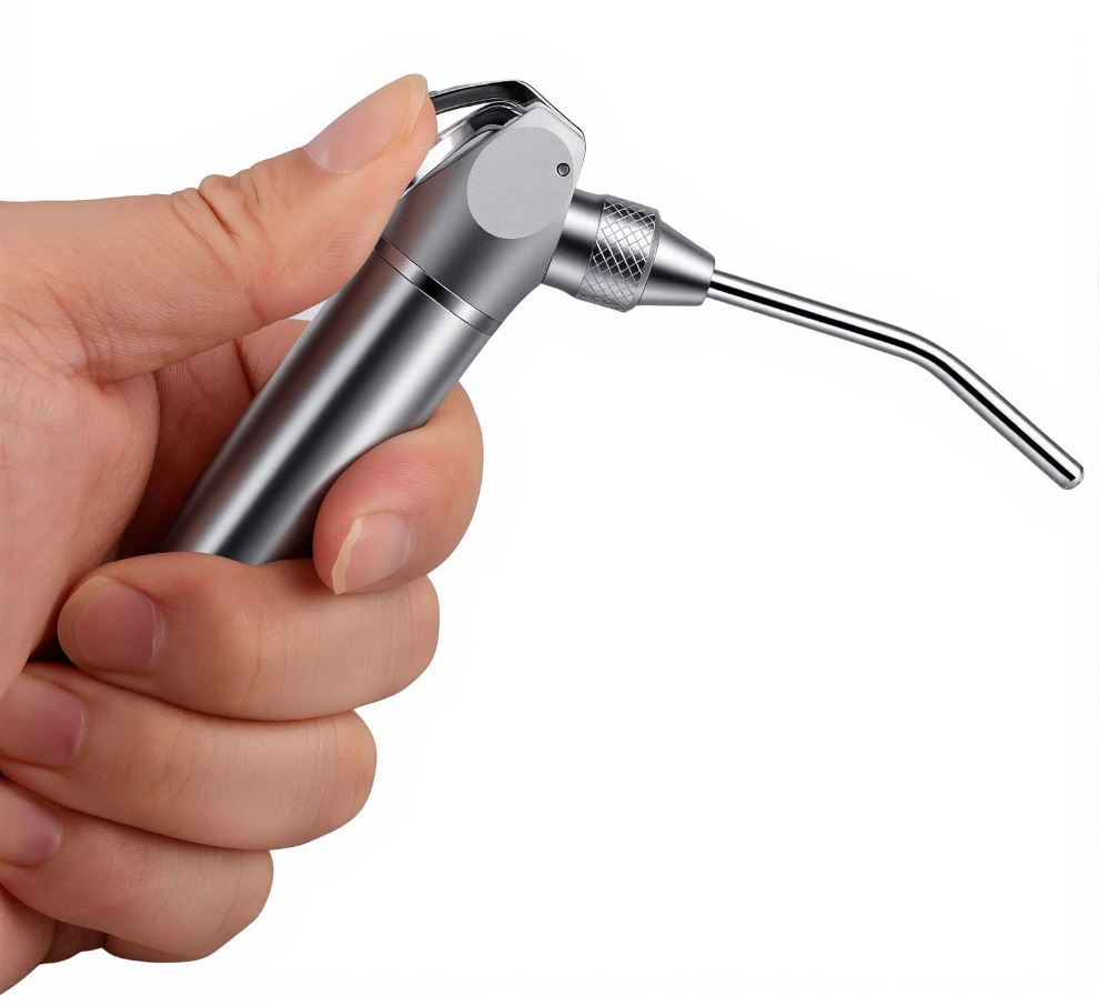 2Pcs Dental 3-Way Syringe Handpiece for Air Water Spray with 4 Nozzles